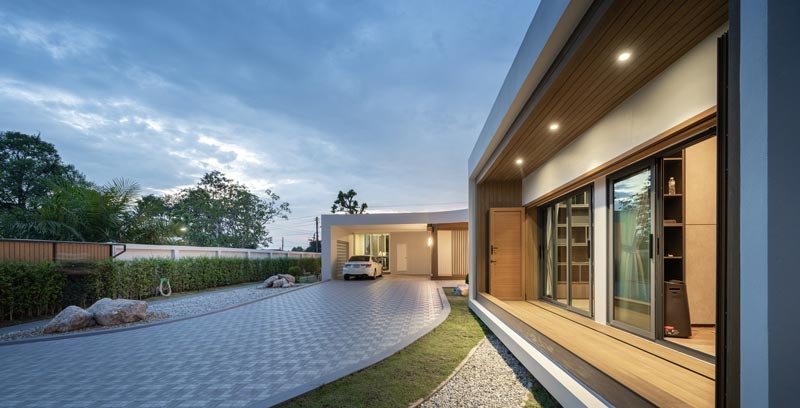 แบบบ้านโมเดิร์น ที่จอดรถ